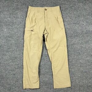 UB Tech Mens Cargo Pants Size 32x30 Beige Zip Pocket Stretch Outdoor Mid Rise